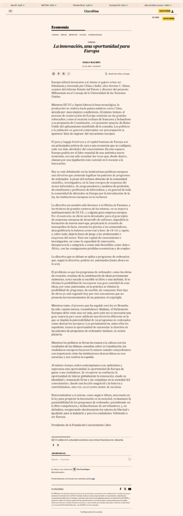 Screenshot 2026 08 02 at 17 33 04 La innovacion una oportunidad para Europa Economia nacional e internacional Cinco Dias