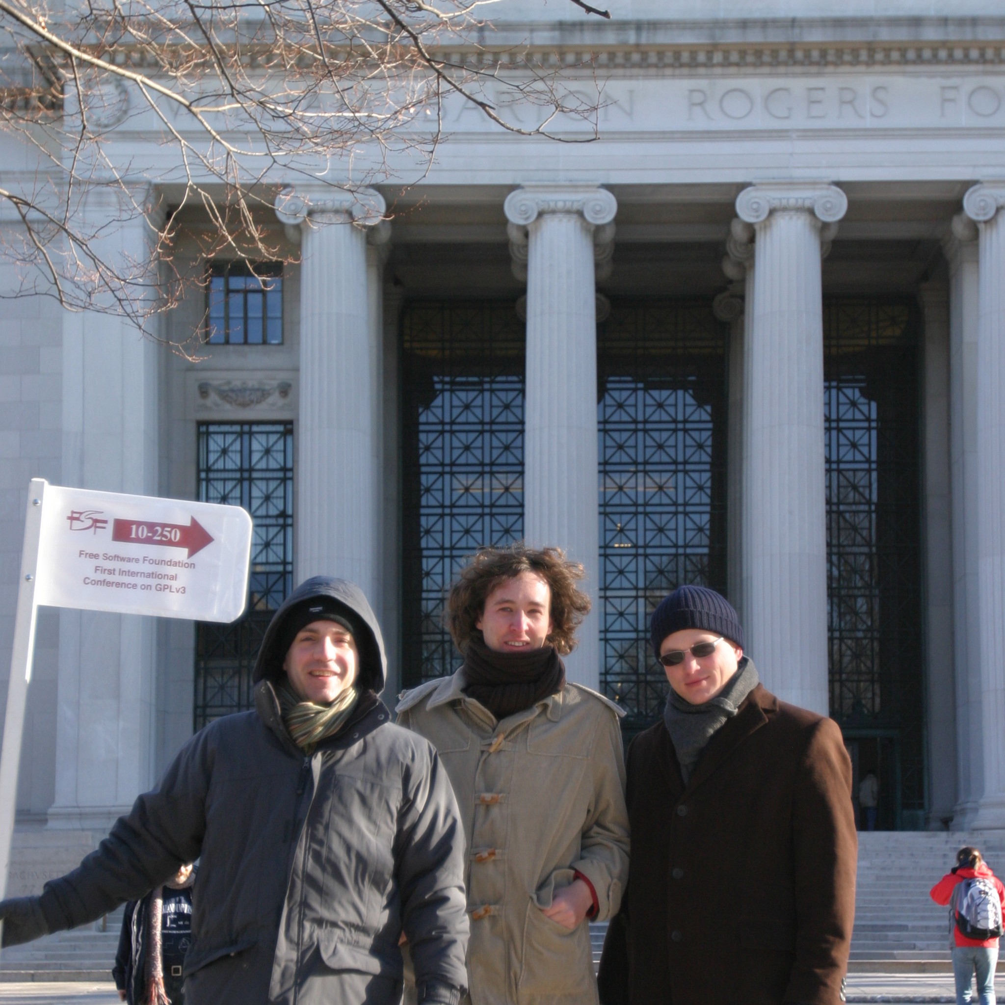 Georg Greve, Stefano Maffulli and Pablo Machón at MIT